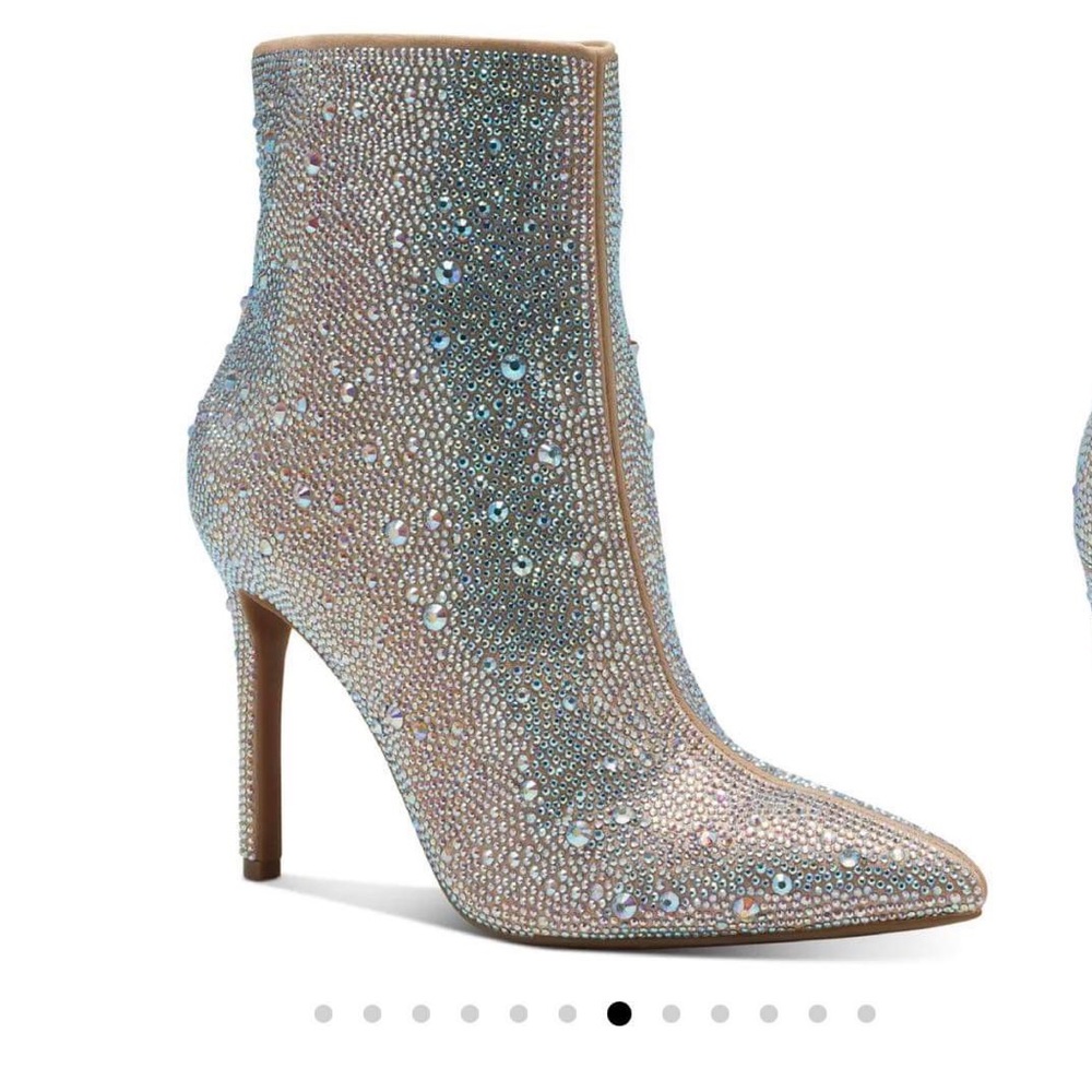 Womens International Concepts Reisa Dress Booties Rhinestone bling Pointed Toe 5